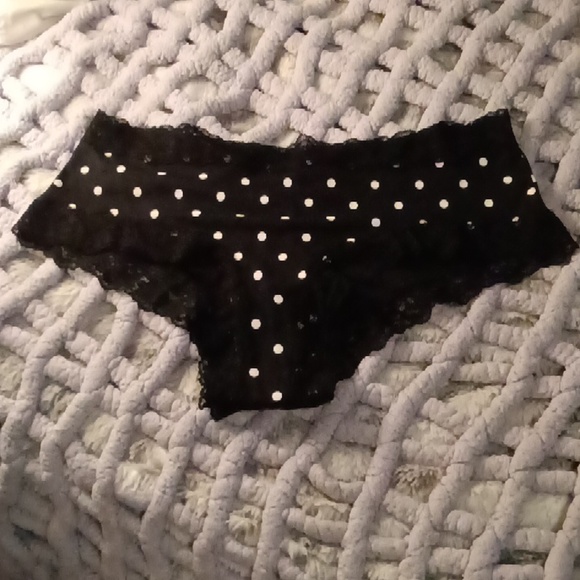 Victoria's Secret Other - VS POLKA DOT LACE TRIM CHEEKY PANTY